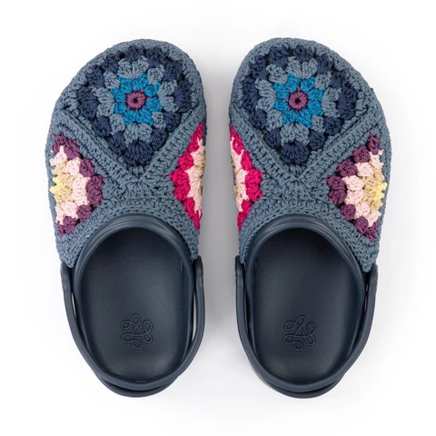 The Sak Bolo Eva Clog - Maritime Multi Patch
