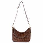 The Sak Juniper Small Hobo - Leather - Woven Mahogany Cognac