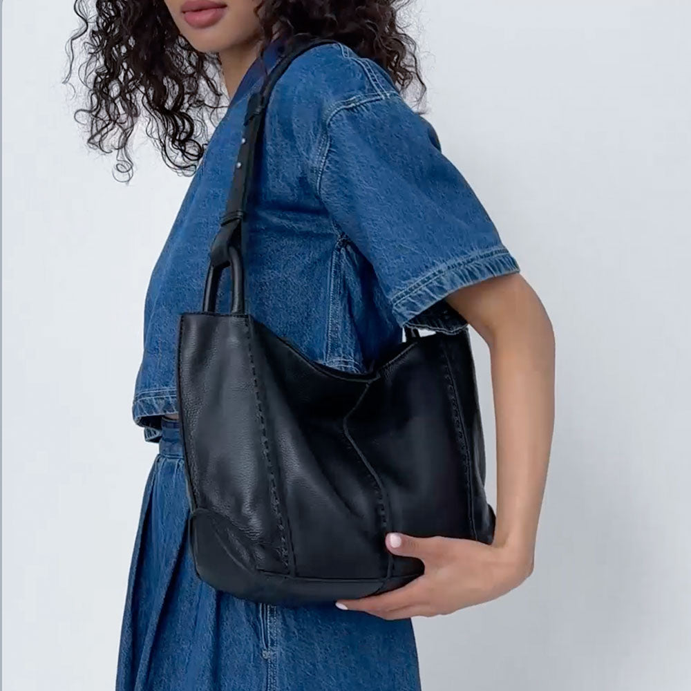 The Sak Los Feliz Medium Tote - Leather - Black