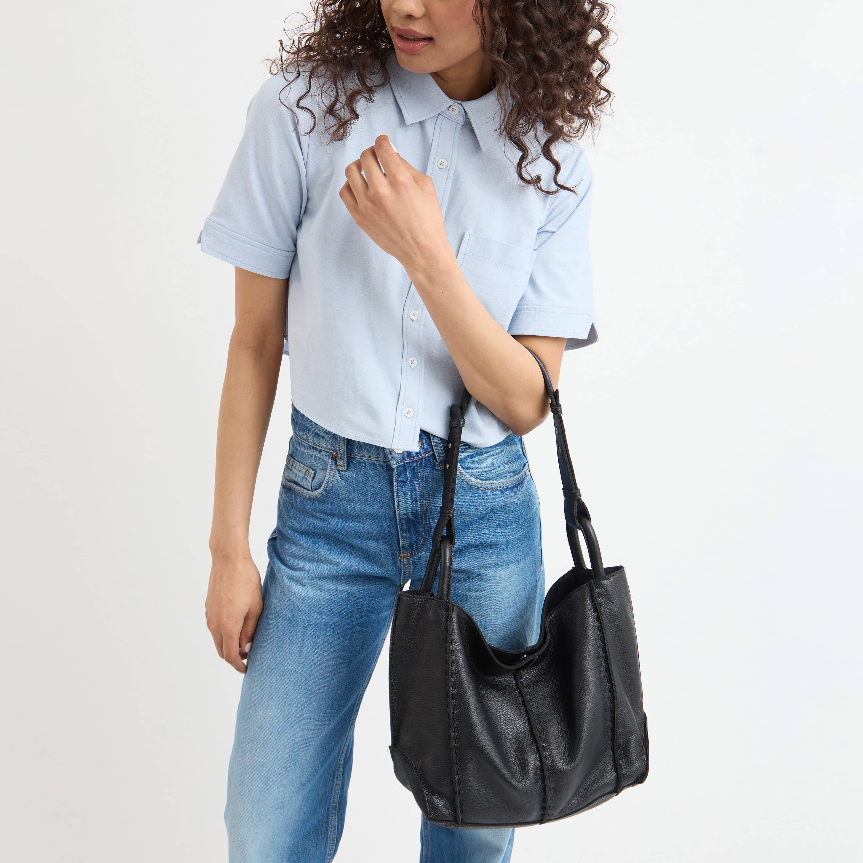 The Sak Los Feliz Medium Tote - Leather - Black