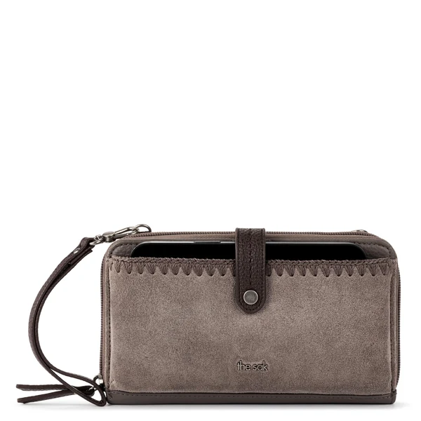 Iris Smartphone Wallet - Leather - Mushroom Suede Iris Smartphone Wallet - Leather - Mushroom Suede