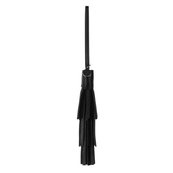 Cypress Tassel Dangle - Leather - Black